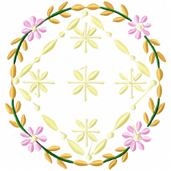Flowers And Tree Embroidery Design 5